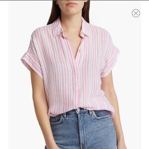 Rails Jamie Stripe Linen Blend Shirt